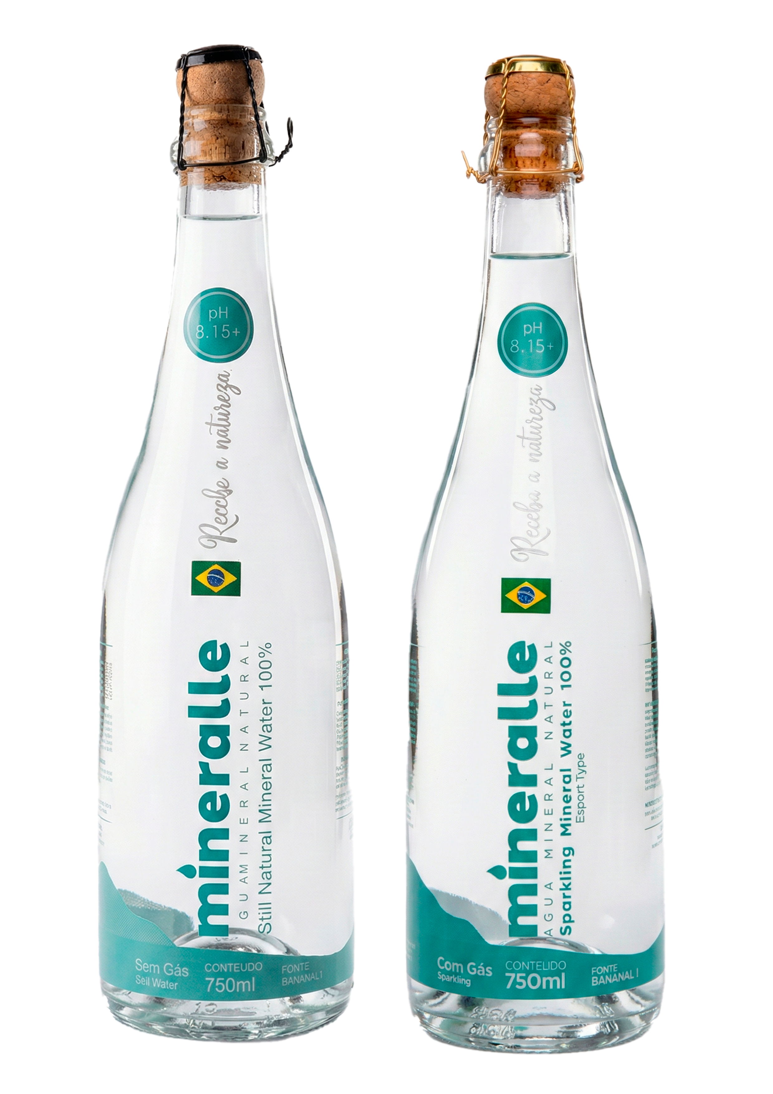 Água Mineral Premium Mineralle Vidro